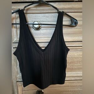 Abercrombie & Fitch Black Ribbed Tank Top